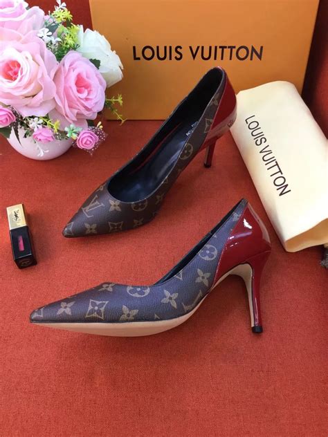 fake black louis vuitton heels|Louis Vuitton monogram heels.